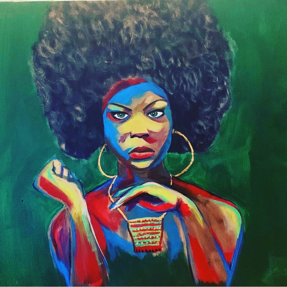 Vibrant Portrait acrylic painting